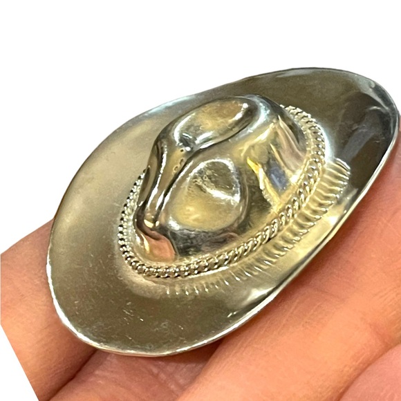 Sterling Mexico TS 77 Cowboy Hat Southwestern Brooch Pin - Picture 8 of 11